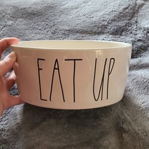 Rae Dunn NEW 8" Eat Up Dog Bowl